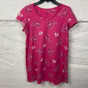 Unbranded Pink Heart Pattern Pajama dress size medium